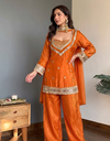 Butterfly 001 Chinon Silk Mirrior Embroidery Readymade Suits